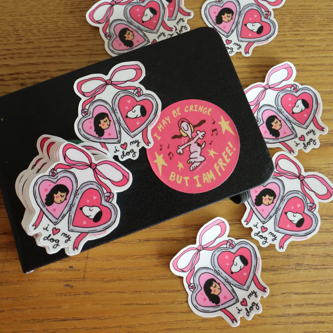 I Love My Dog Sticker