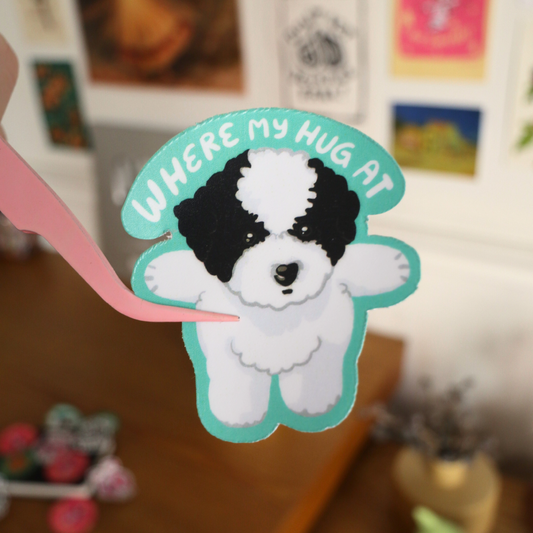 Where My Hug At? Sticker