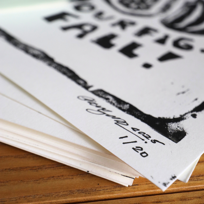 Don't Let Your Figs Fall | Limited Original Lino Print