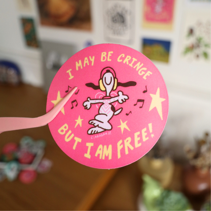 Cringe But Free Sticker